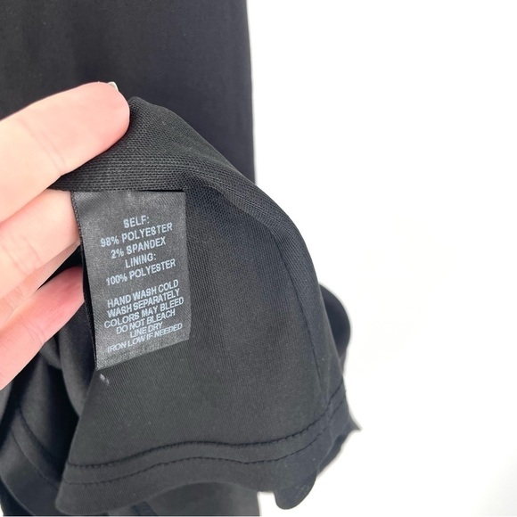 LULUS Black Endlessly Endearing Scalloped Hem Sleeveless Mini Dress LBD - Picture 8 of 9